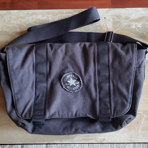 purple converse messenger bag